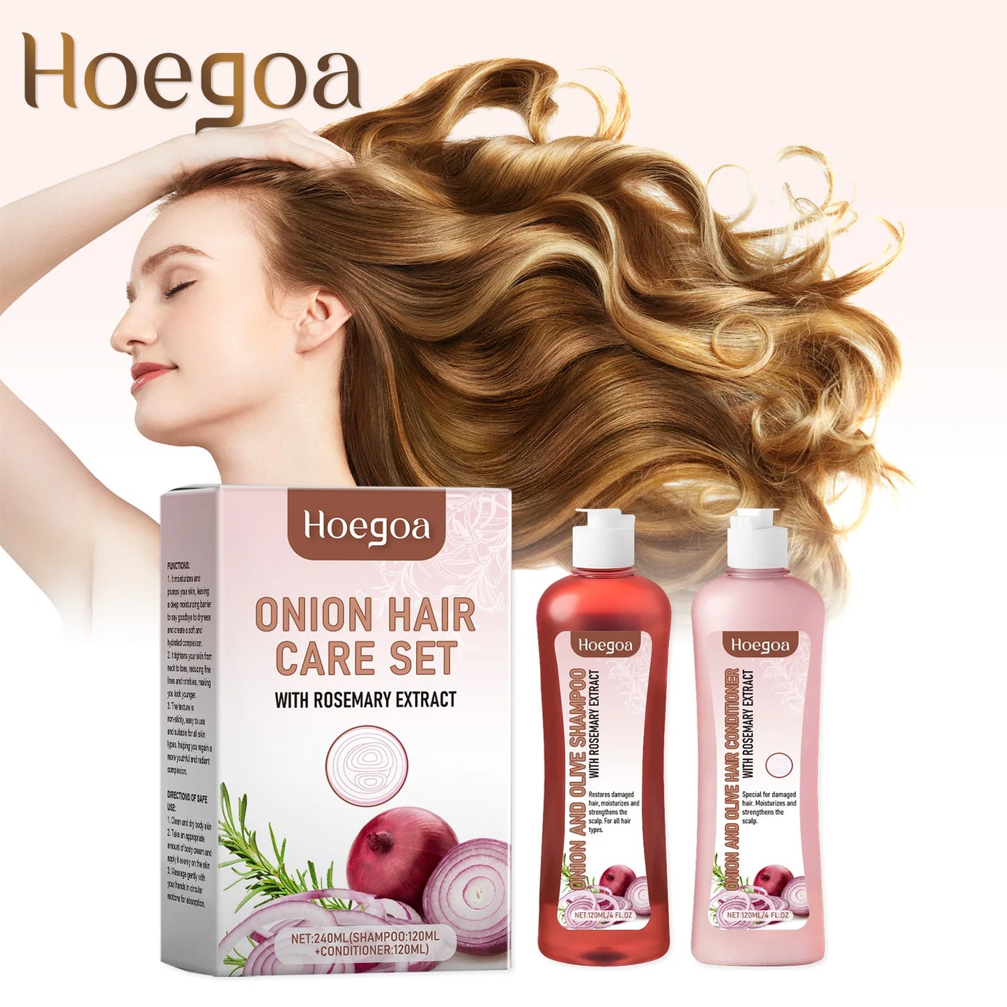 Rosemary Onion Hair Growth Shampoo And Conditioner For Damaged Hair