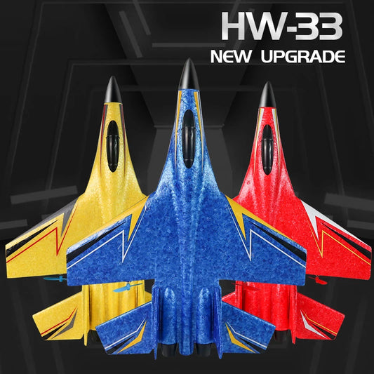 HW33 RC Fighter Jet Toy With 6-Axis Gyroscope Foam Airframe