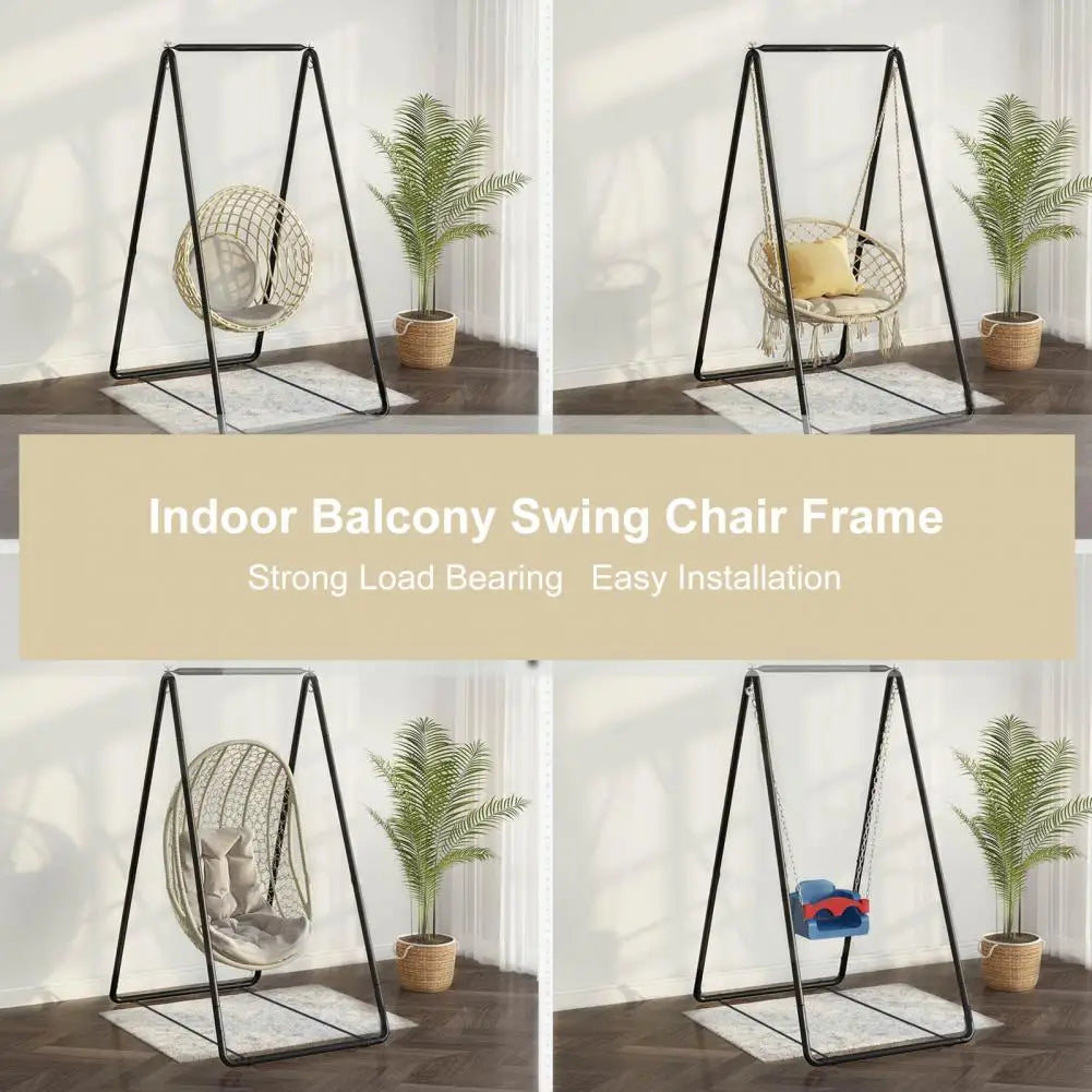 A Shaped Hammock Chair Stand Steel Frame Indoor Outdoor Use