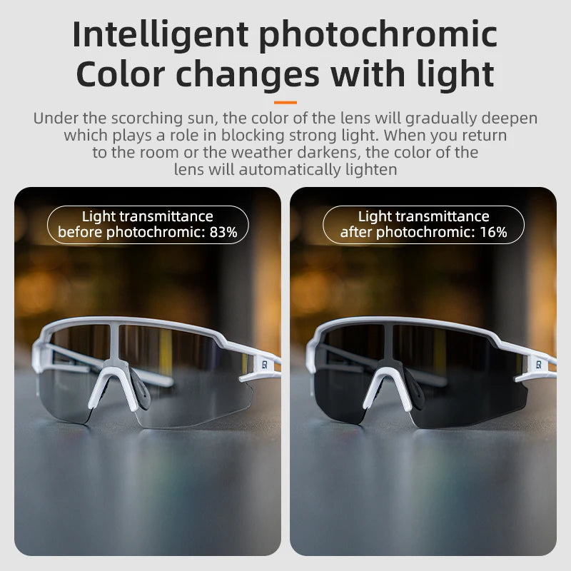 ROCKBROS Photochromic Polarized Cycling Glasses UV400 Eyewear
