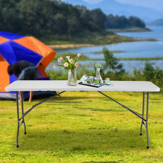 JHK Portable Folding Camping Table With Carry Handle Safety Lock
