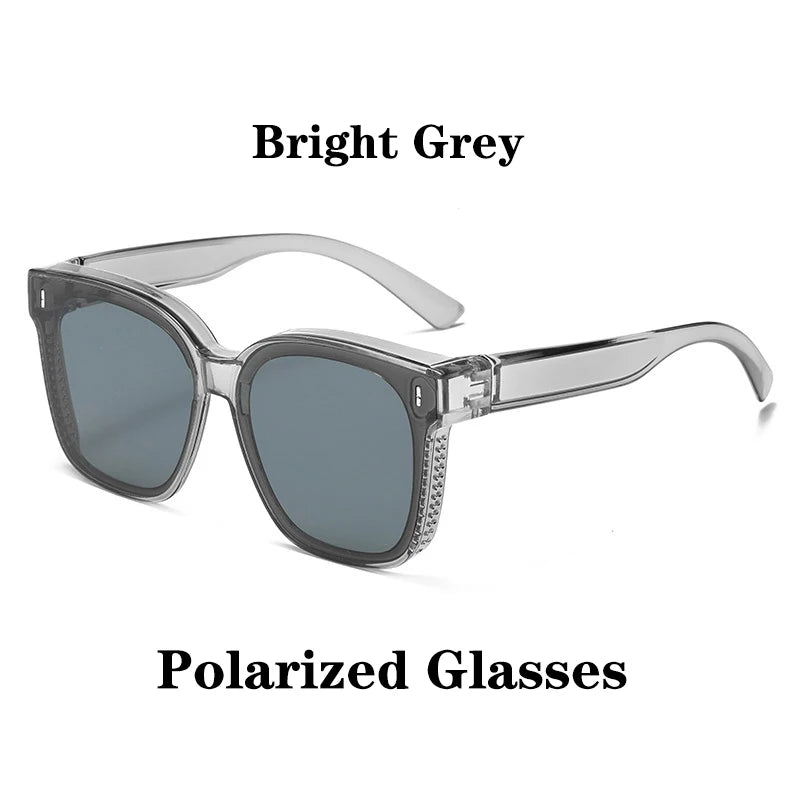 Polarized Clip-On Sunglasses For Glasses Wearers UV400 Protection For Driving