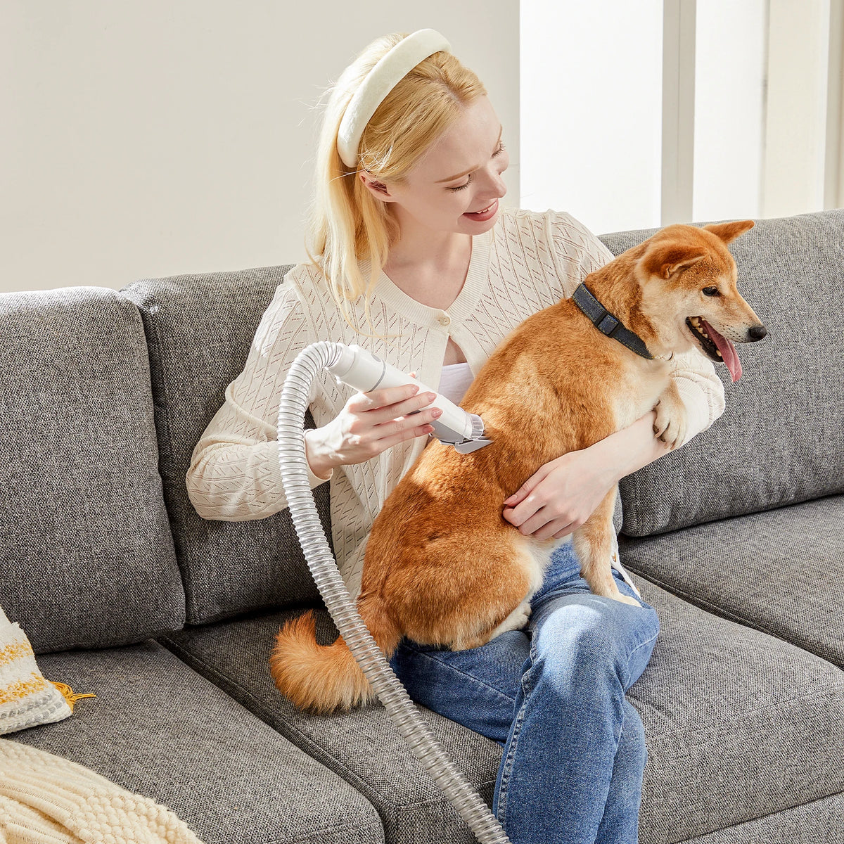 JHK Professional Cordless Low Noise Pet Grooming Vacuum Kit