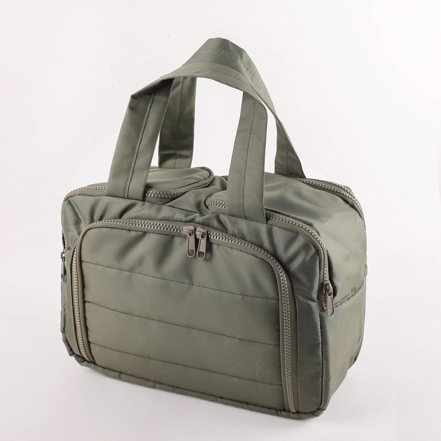 Multi Compartment Polyester Cosmetic Bag For Travel And Home Use