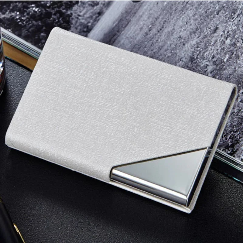 Metal Card Holder With Magnetic Cover Stainless Steel Wallet Case