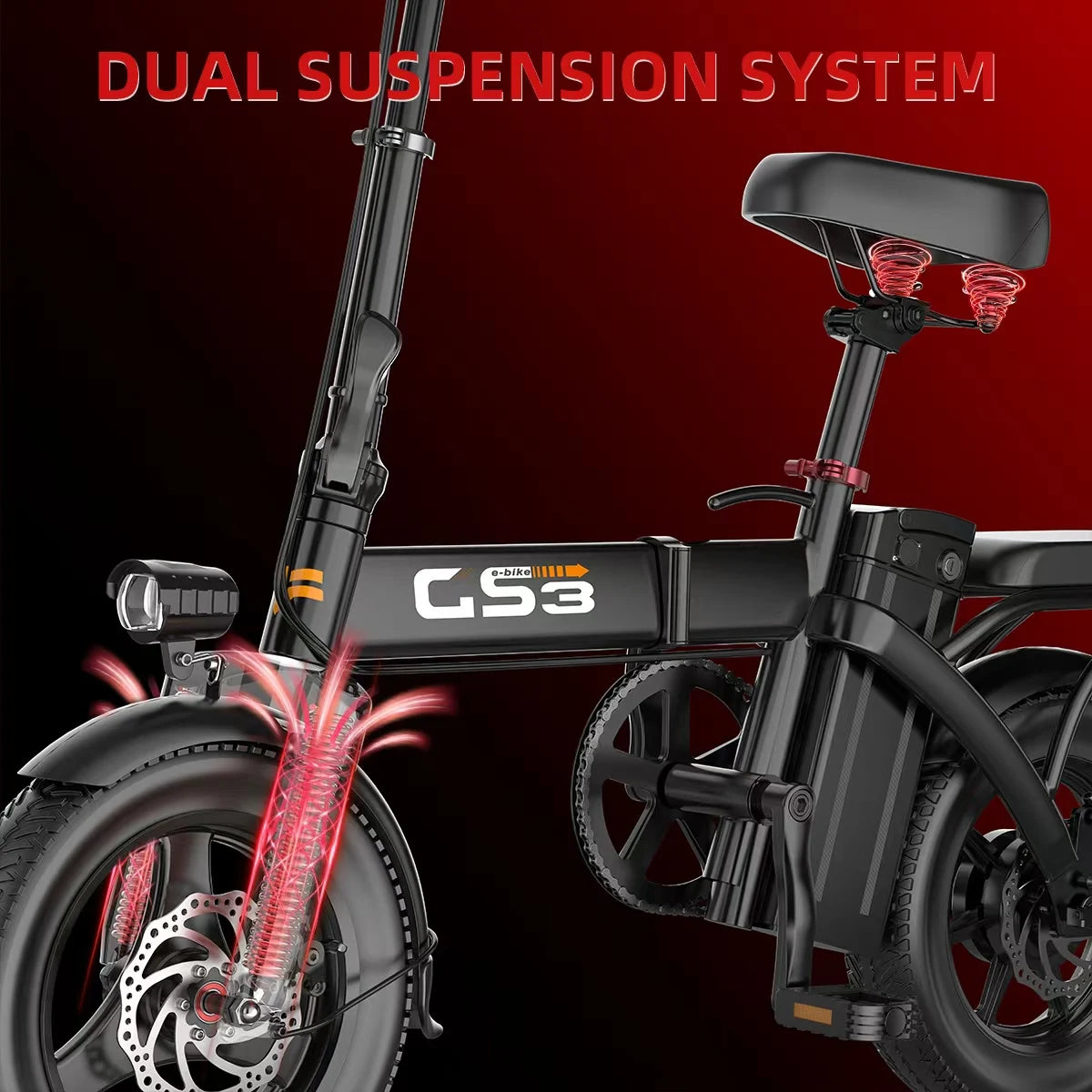 Uplee GS3 Lightweight Folding Electric Bicycle With 500W Motor