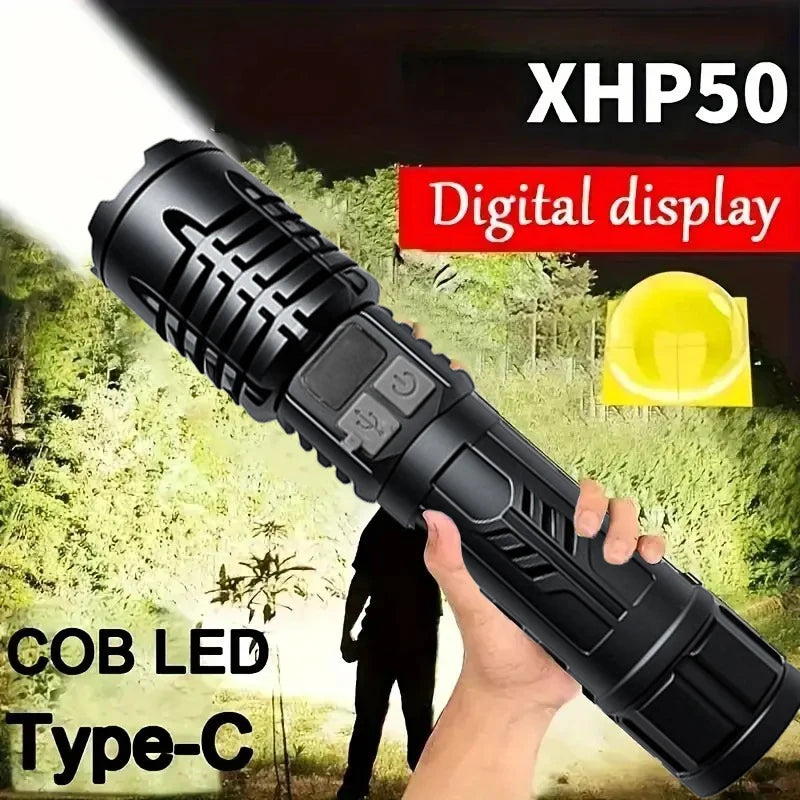 Skywolfeye Waterproof Tactical Flashlight 5 Modes Rechargeable Outdoor