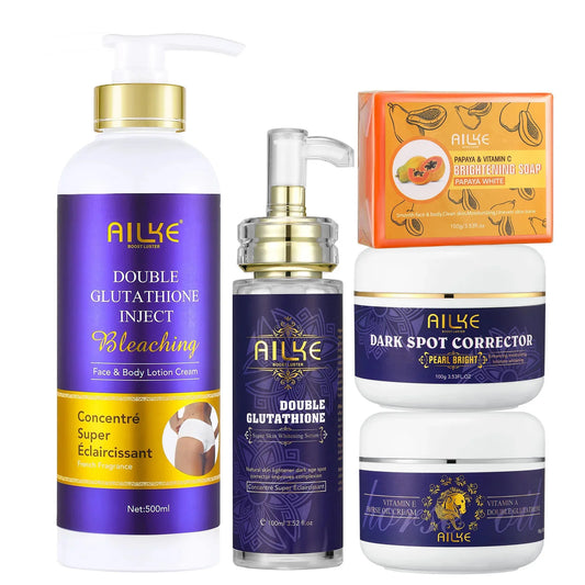 AILKE Glutathione Whitening Skin Care Set For Women Dark Spot Reduction