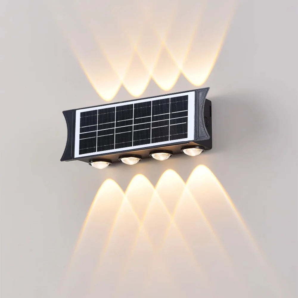 Waterproof Solar LED Wall Lamp Outdoor Garden Patio Decor