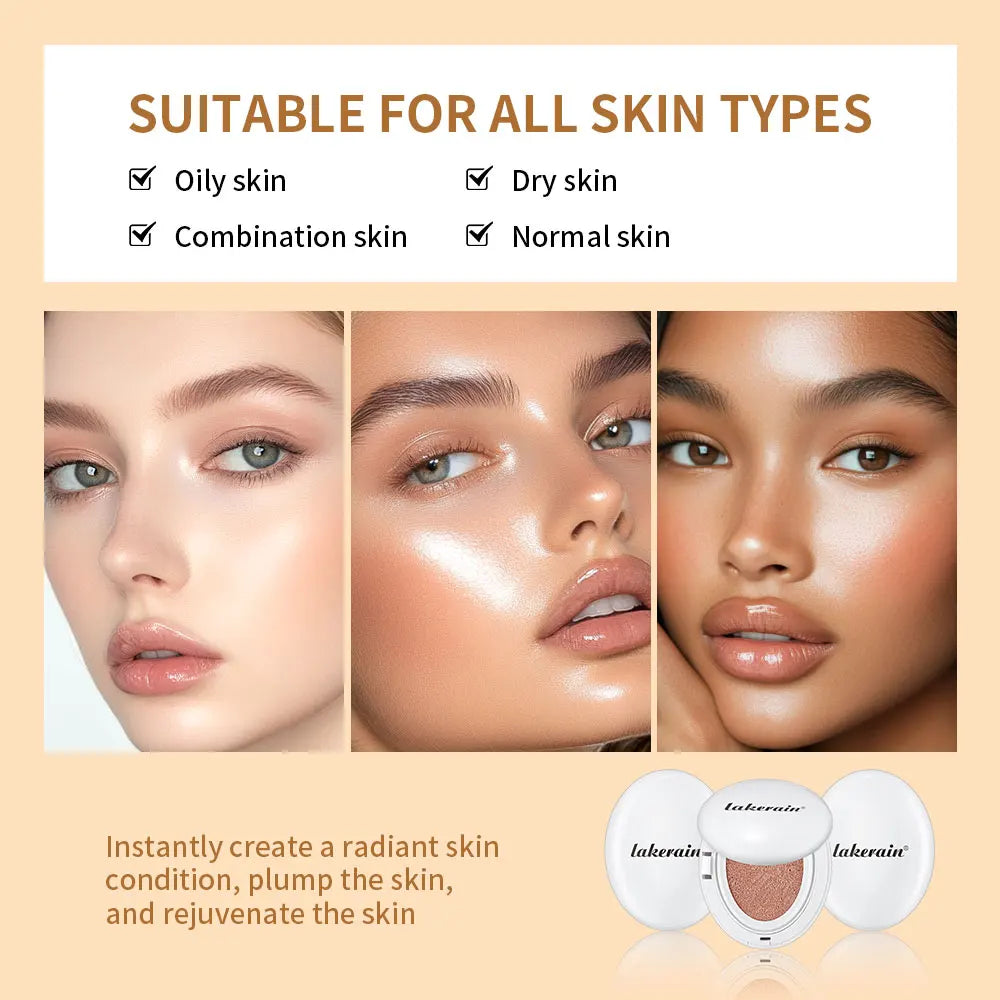 Ibcccndc Dewy Glow Cream Cushion Foundation Hydrating Long Wear
