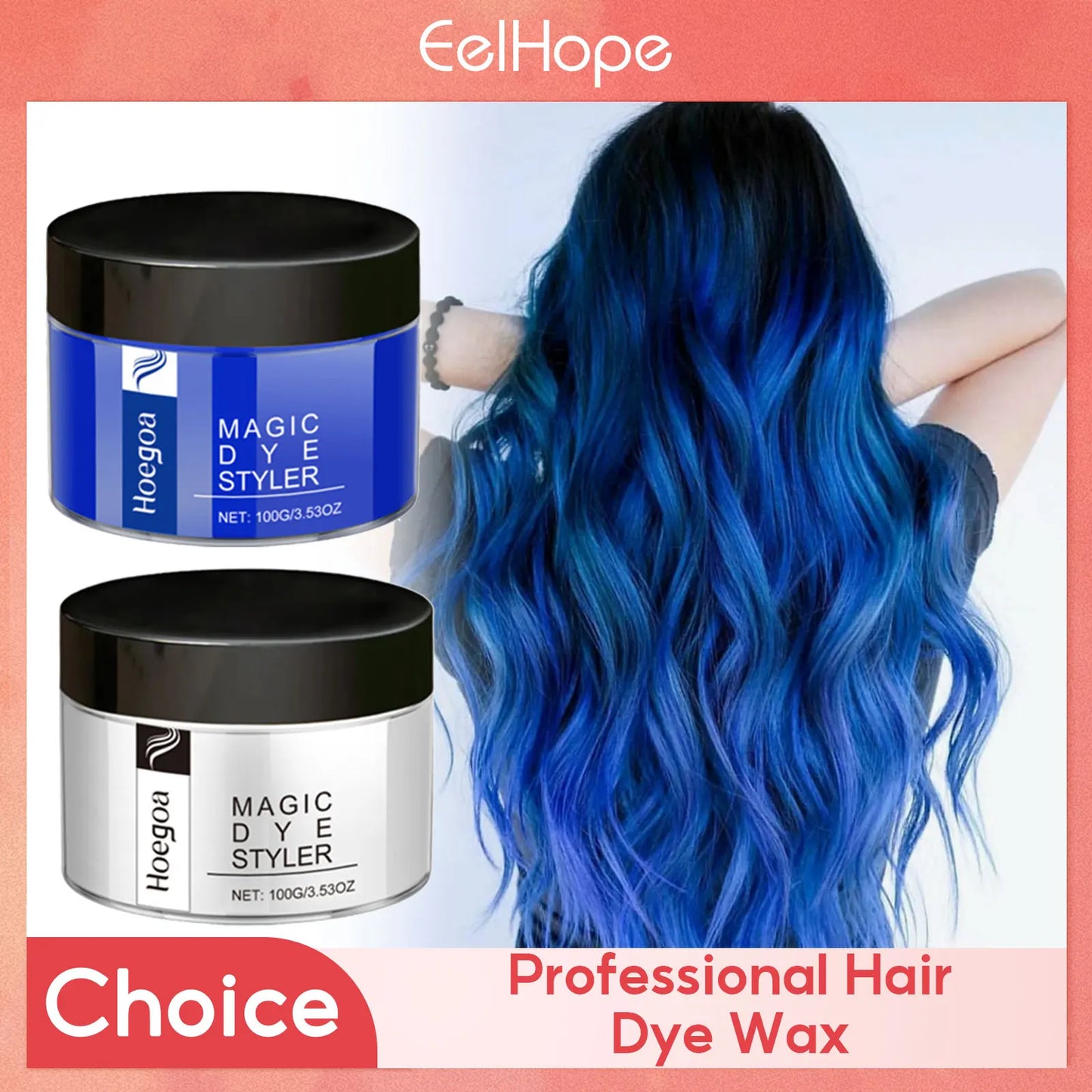 HOEGOA Hair Dye Wax Nourishing Long Lasting Styling Cream