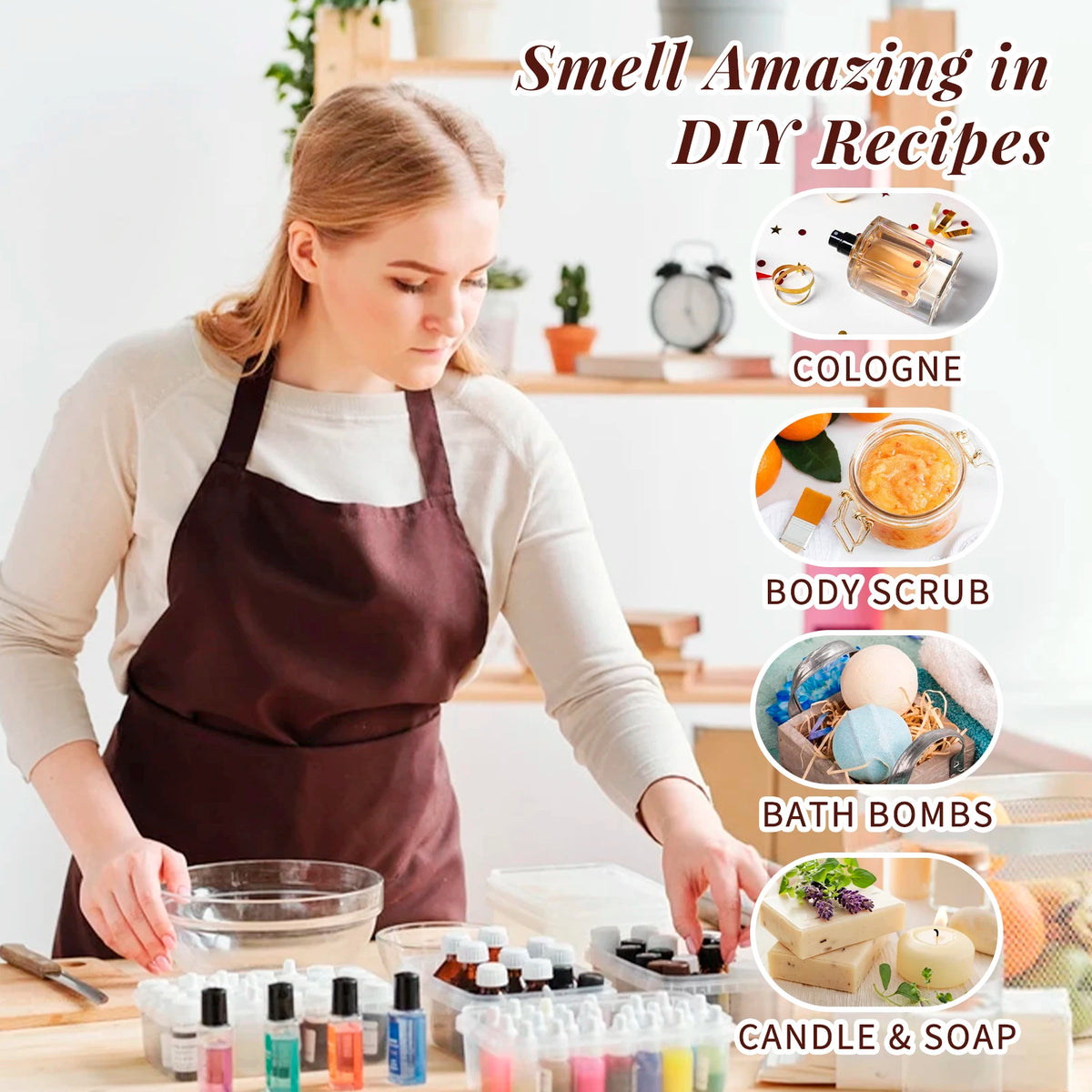 HIQILI Fragrance Oil Set For Aromatherapy Diffusers And DIY Crafts