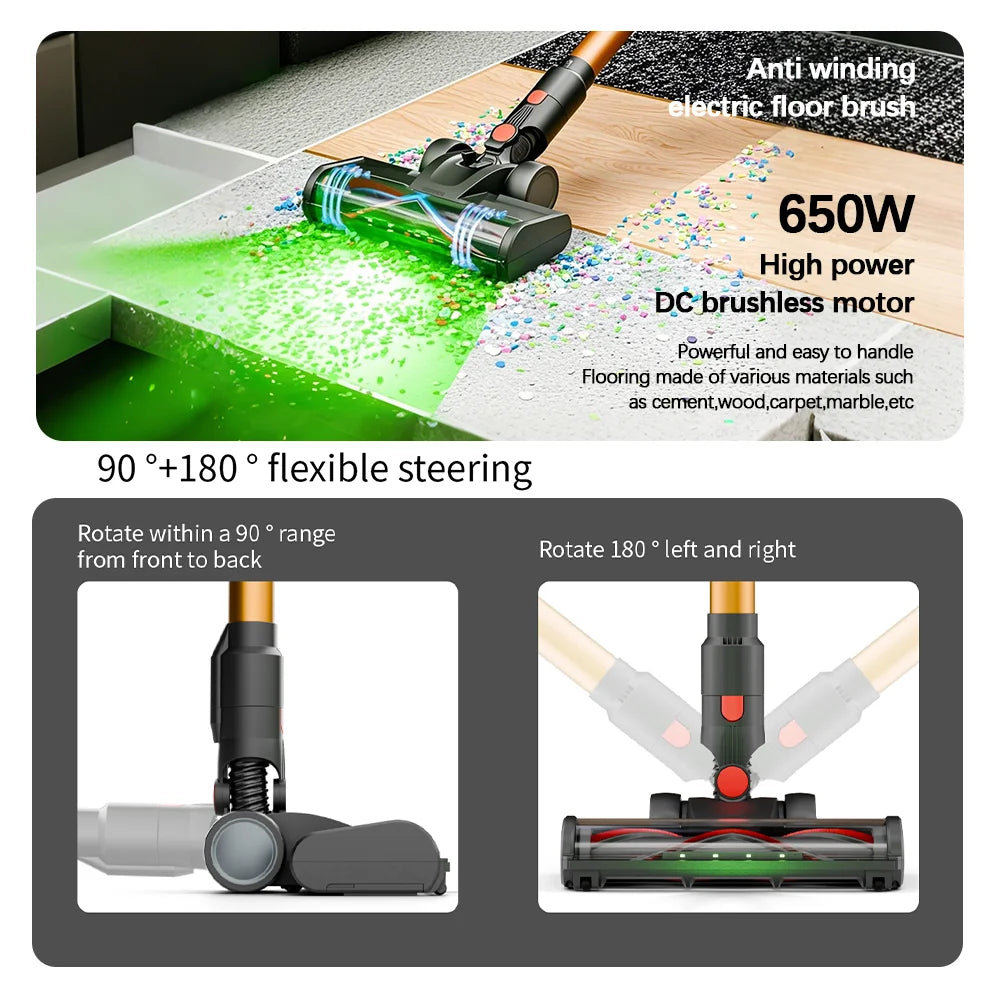 COTIAR V22 Cordless Vacuum Cleaner 650W 55000Pa Handheld