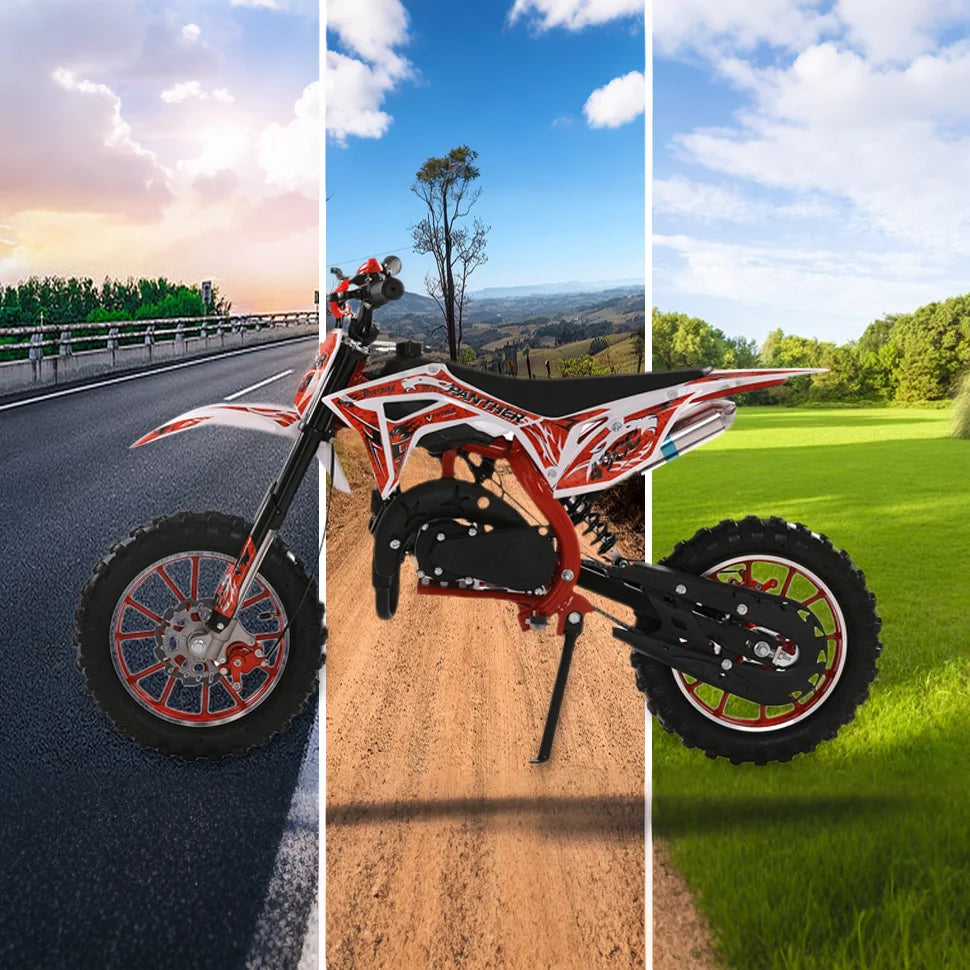 49cc 2 Stroke Kids Dirt Bike Gas Powered Off Road Mini Motorcycle