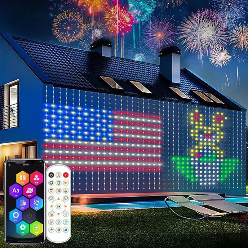 ELEGORRY Waterproof Music Sync LED Curtain Lights With Remote