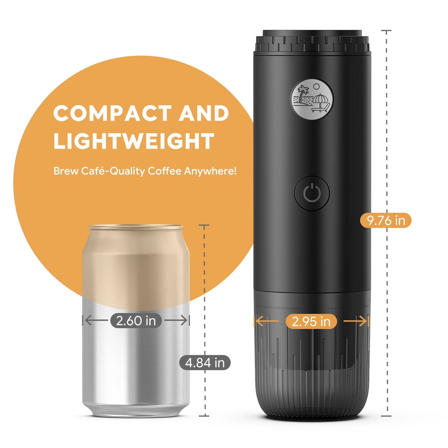 Portable 2-In-1 and 3-In-1 Capsule and Ground Coffee Maker