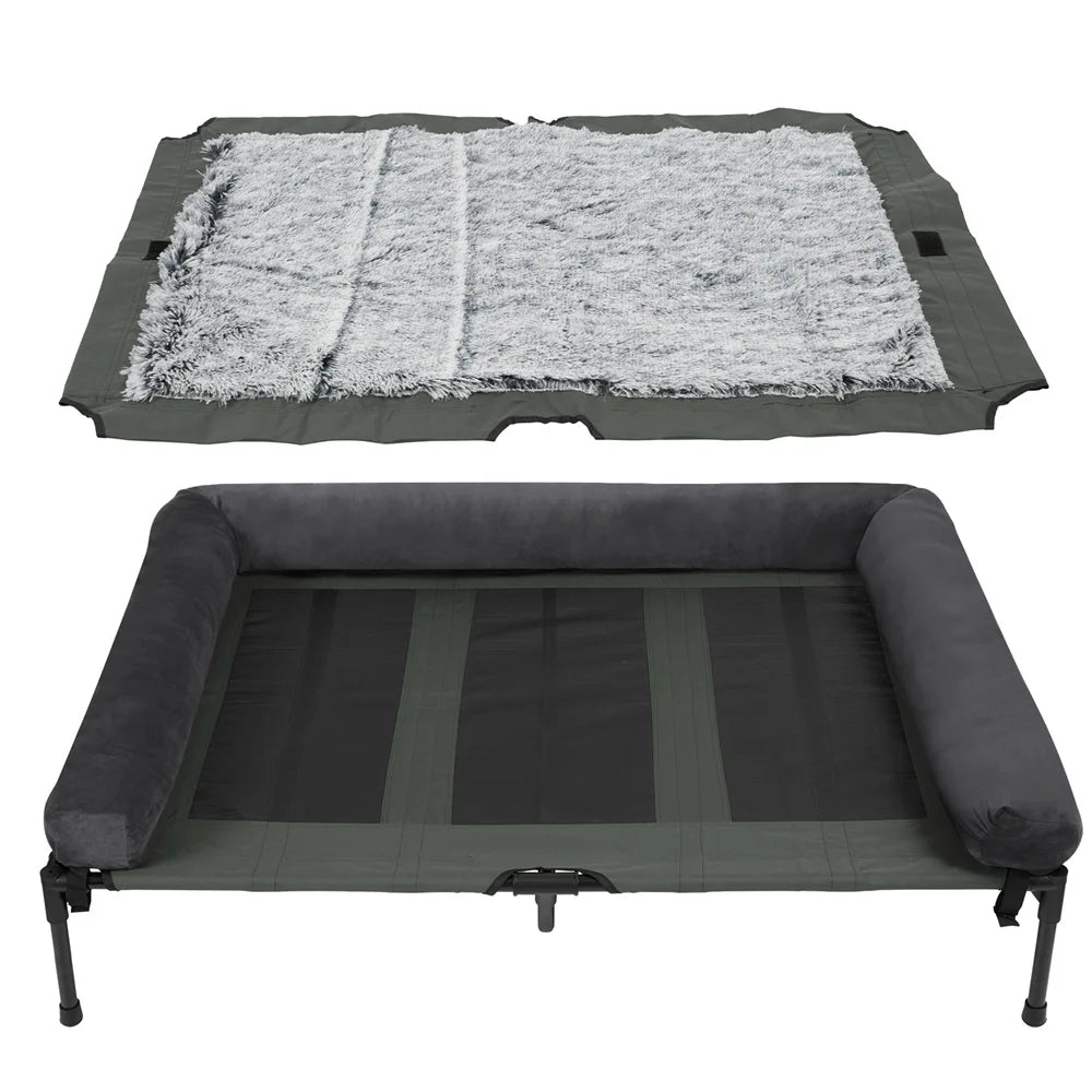 Borwart Raised Dog Bed With Cooling Breathable Outdoor Cot
