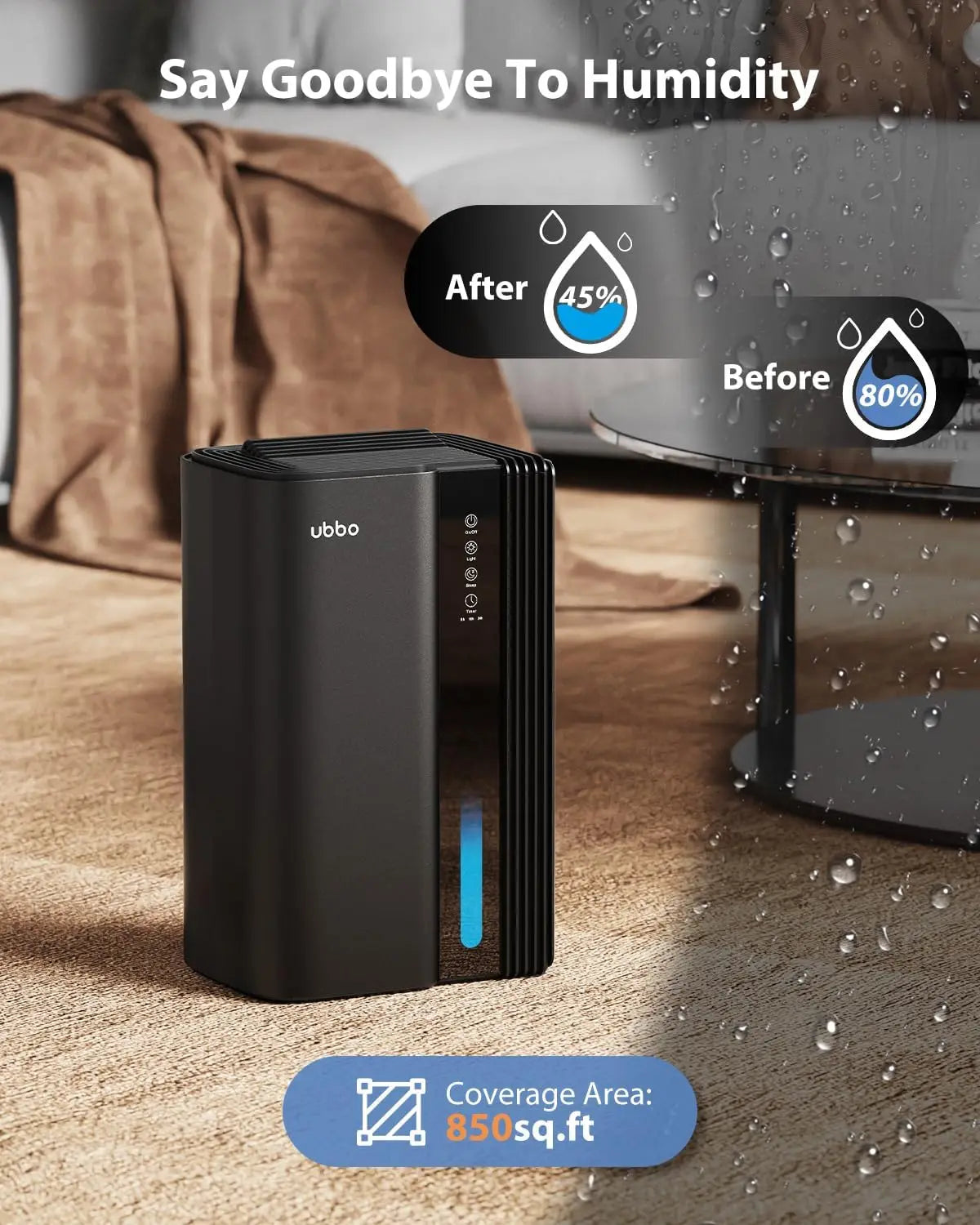XMSJ Dehumidifier With Auto Shutoff, Timer, Sleep Mode Drain Hose