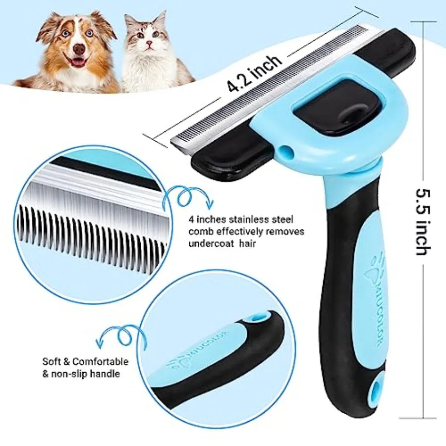 Pet Grooming Brush, Deshedding Tool for Dogs and Cats, Effectively Reduces Shedding by up to 95% for Pet