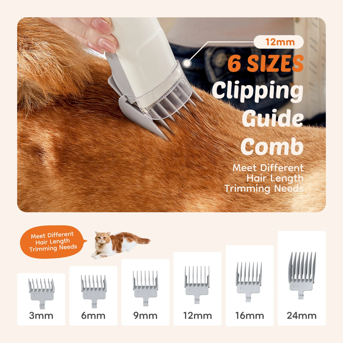 JHK Professional Cordless Low Noise Pet Grooming Vacuum Kit