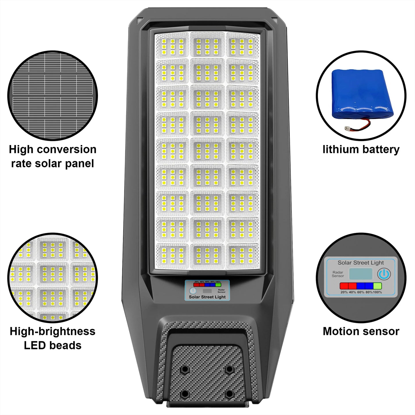 Outdoor Waterproof Solar Light With Motion Sensor And Remote Control