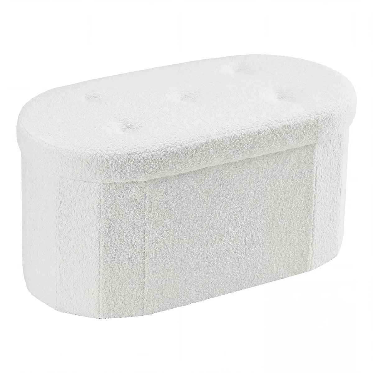 MCQ Faux Fur Storage Ottoman Footstool For Bedroom Seating