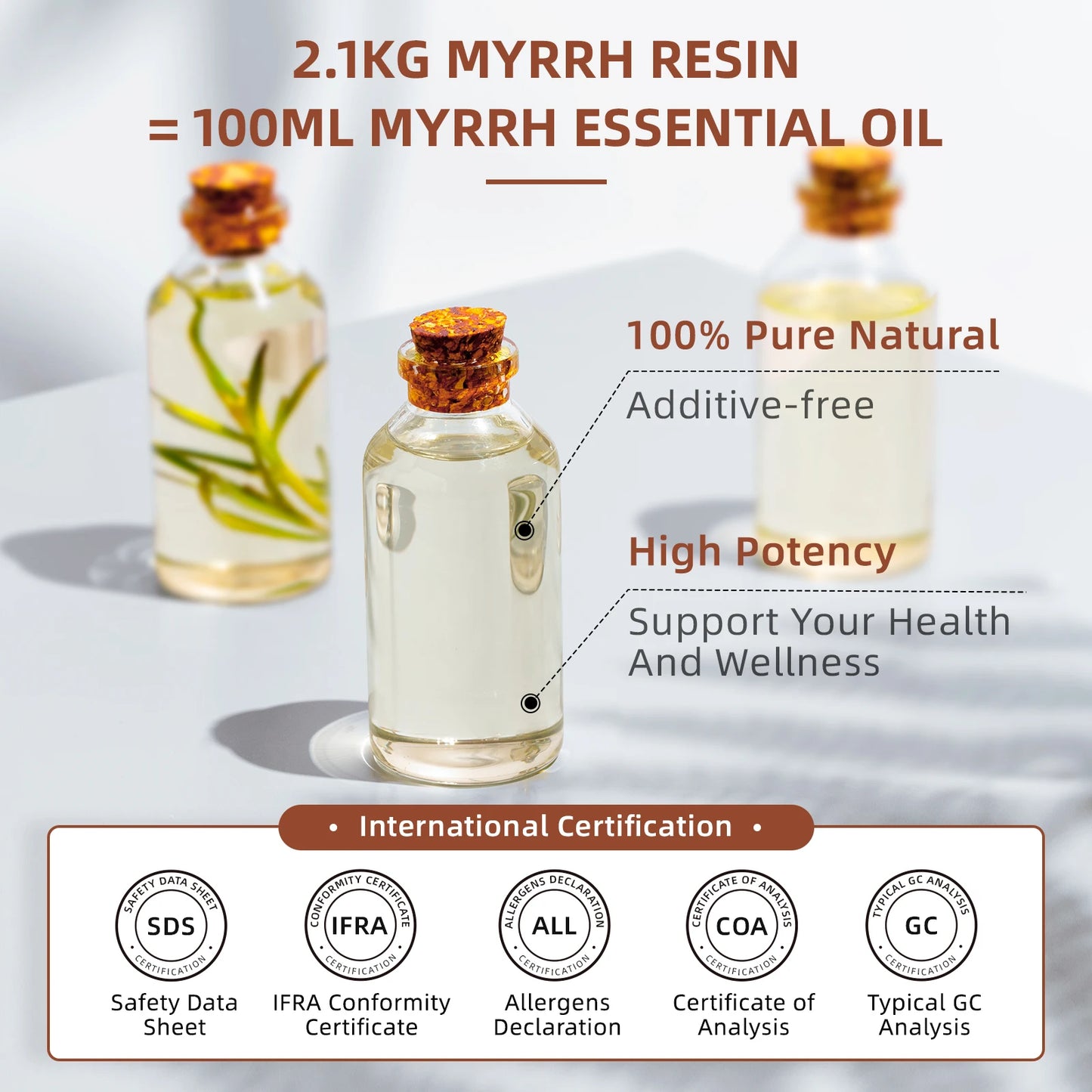 HIQILI Myrrh Essential Oil Pure For Aromatherapy Diffuser Massage