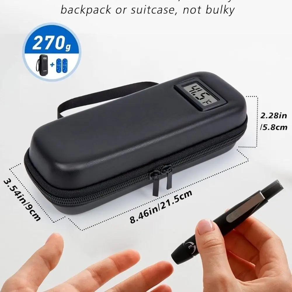 ISKYBOB Waterproof Insulin Cooler Travel Case With Thermometer Display