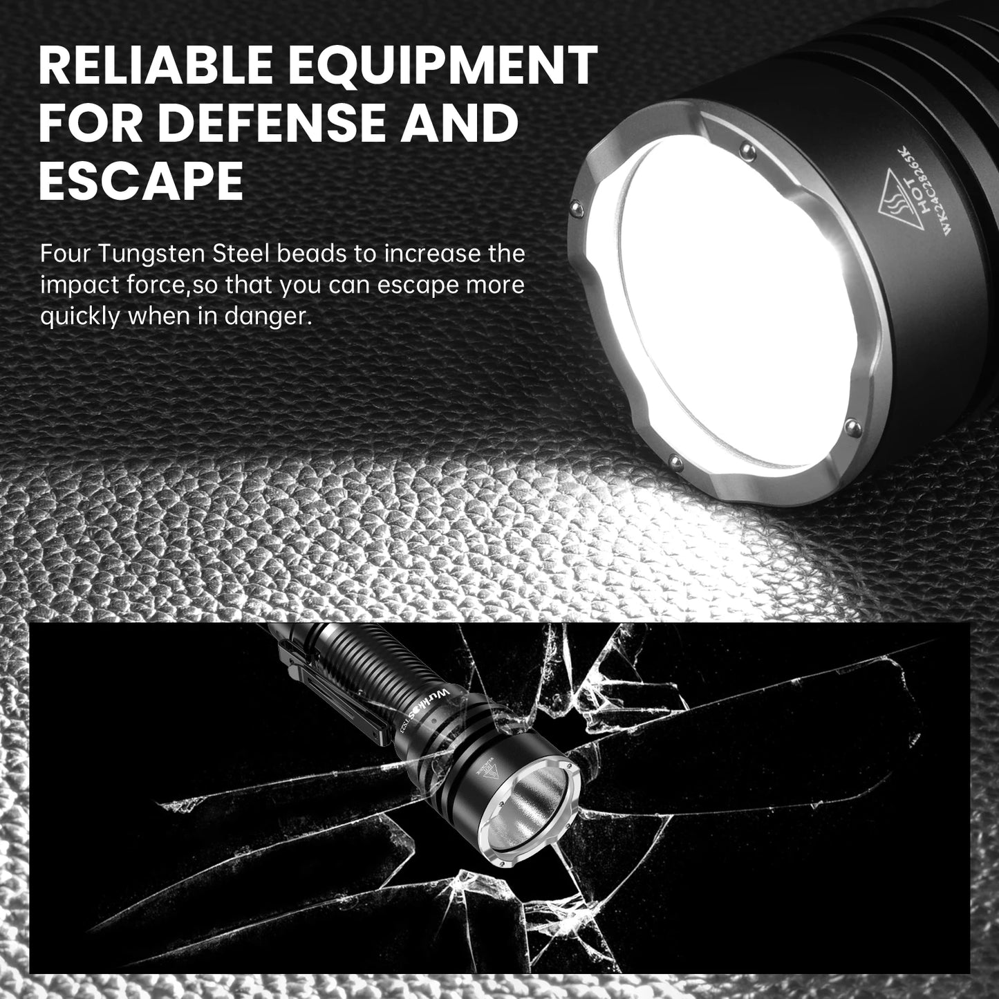 Wurkkos TS23 21700 Rechargeable Tactical Flashlight XHP70.3 HI LED