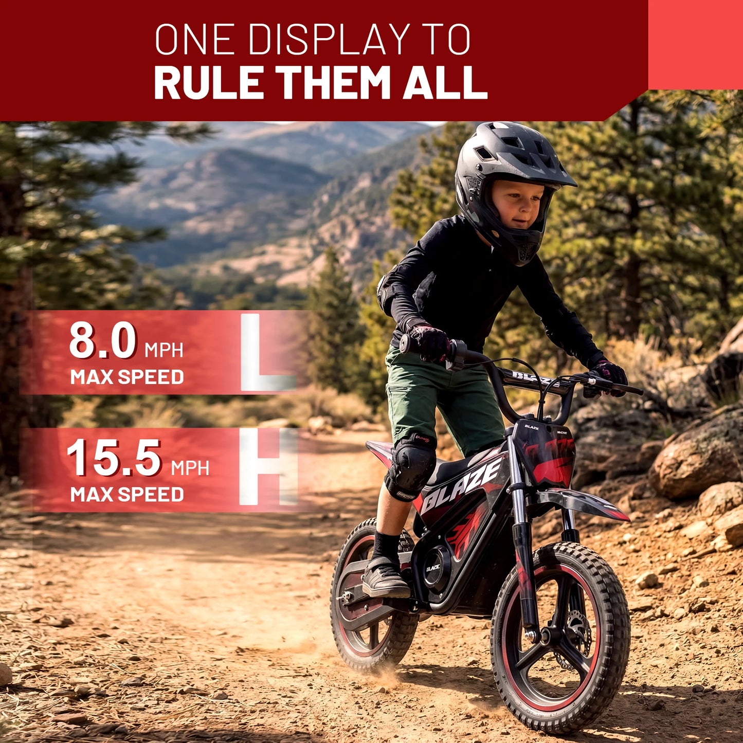 KOOZ HP01E 36V 350W Electric Dirt Bike Kids Two Speed