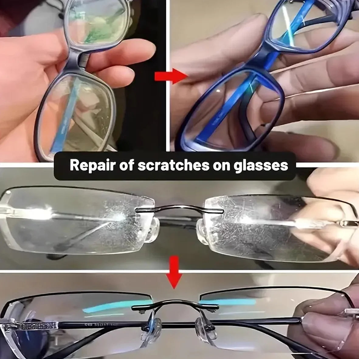 Multi-Purpose Glass And Lens Scratch Repair Kit Clarity Restoration