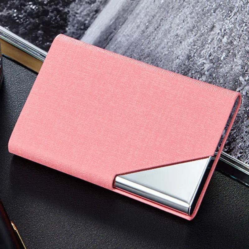 Metal Card Holder With Magnetic Cover Stainless Steel Wallet Case