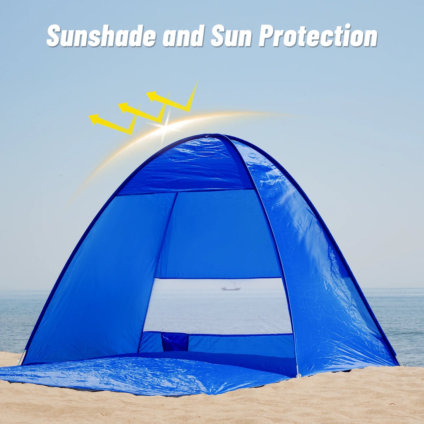 Pakicetus Pop Up Beach Tent With Bag Compact Folding Shelter