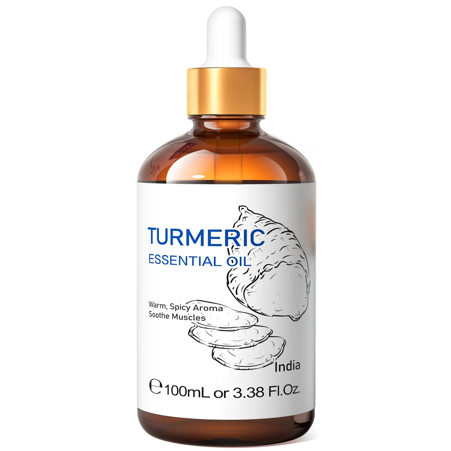 HIQILI Turmeric Essential Oil Pure Curcuma Longa For Diffuser