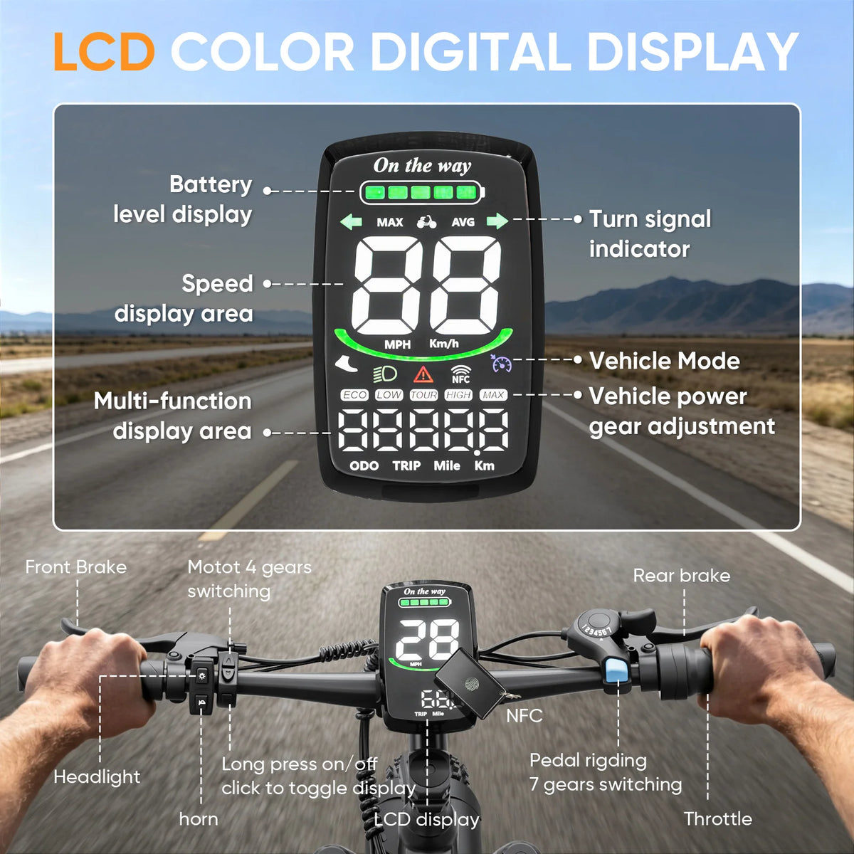 Spacewalk Adult Fat Tire Electric Bike With Removable Battery