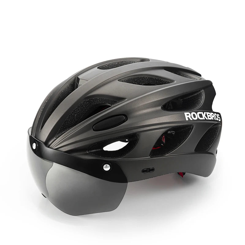 RockBros Cycling Helmet With Goggles Integrated Safety For Men Women