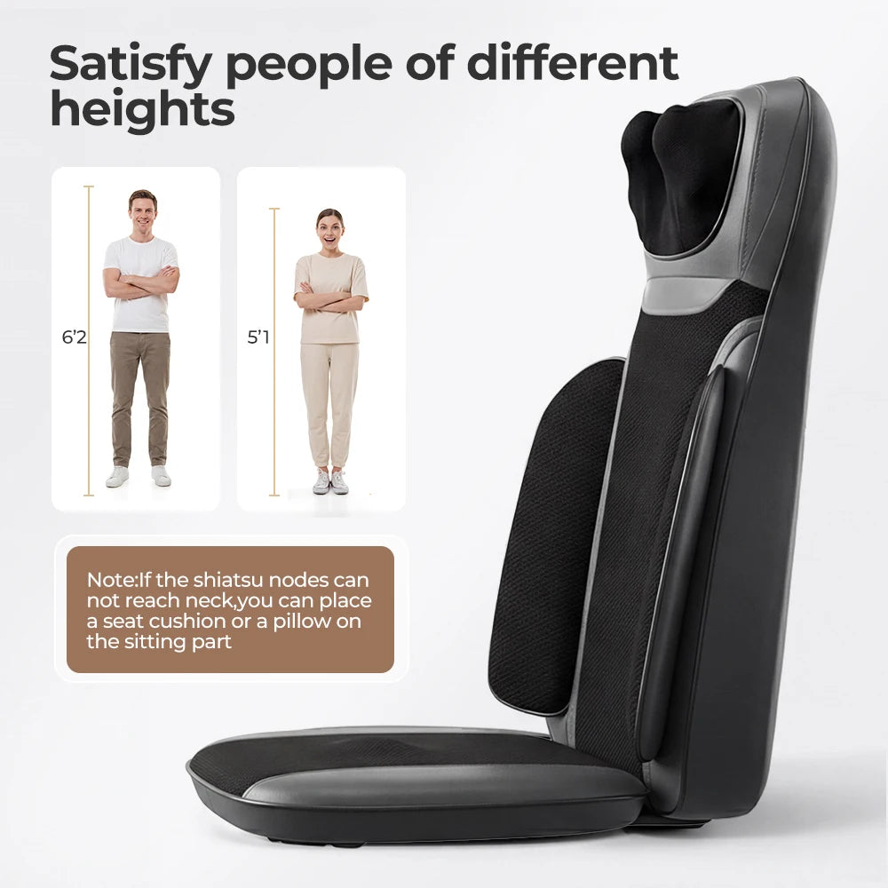 HIMOUTA Shiatsu Neck Back Massager With Heat For Office Chair