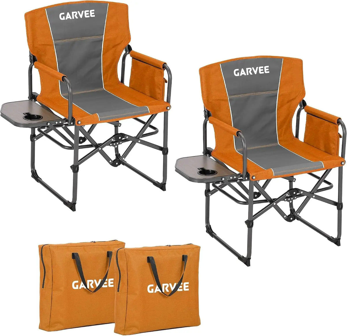 Tacleekii Oversized Folding Camping Chair With Side Table And Pocket