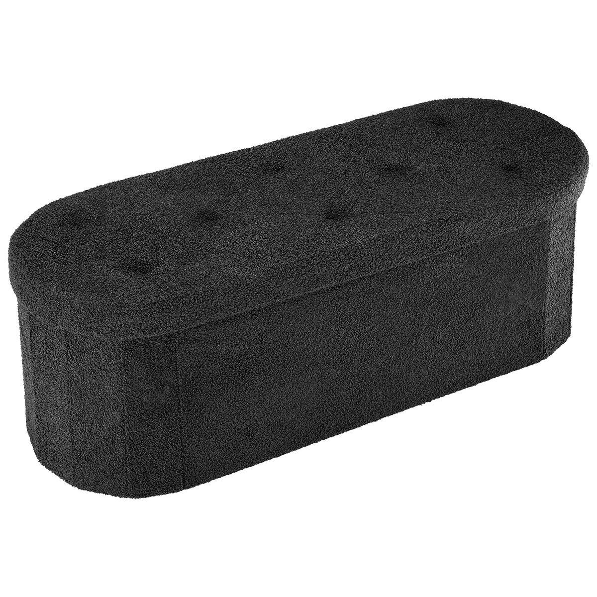 MCQ Faux Fur Storage Ottoman Footstool For Bedroom Seating