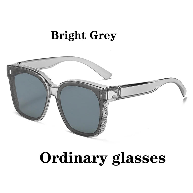Polarized Clip-On Sunglasses For Glasses Wearers UV400 Protection For Driving