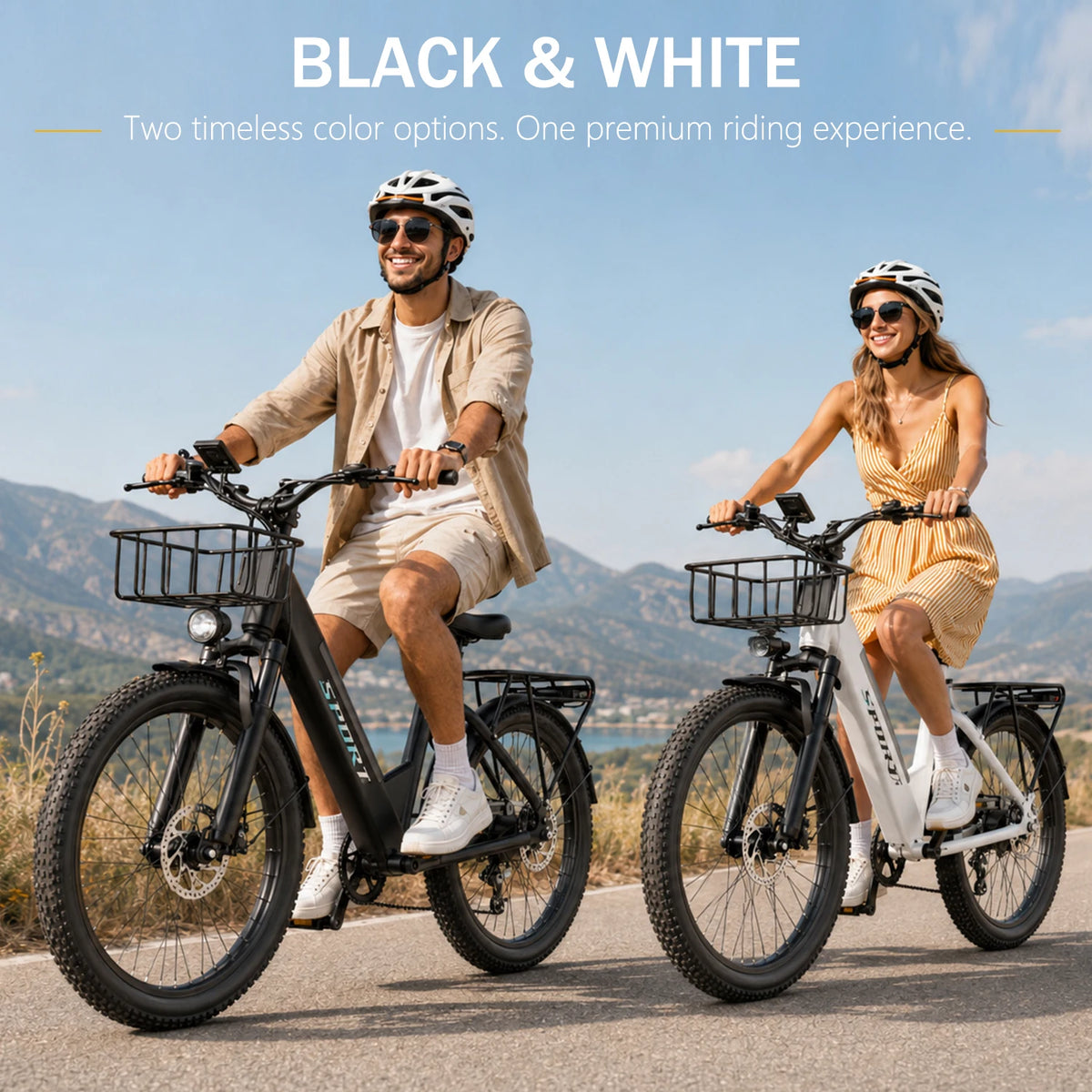 ASKGO 1500W Peak Motor Electric Mountain Bike With Basket