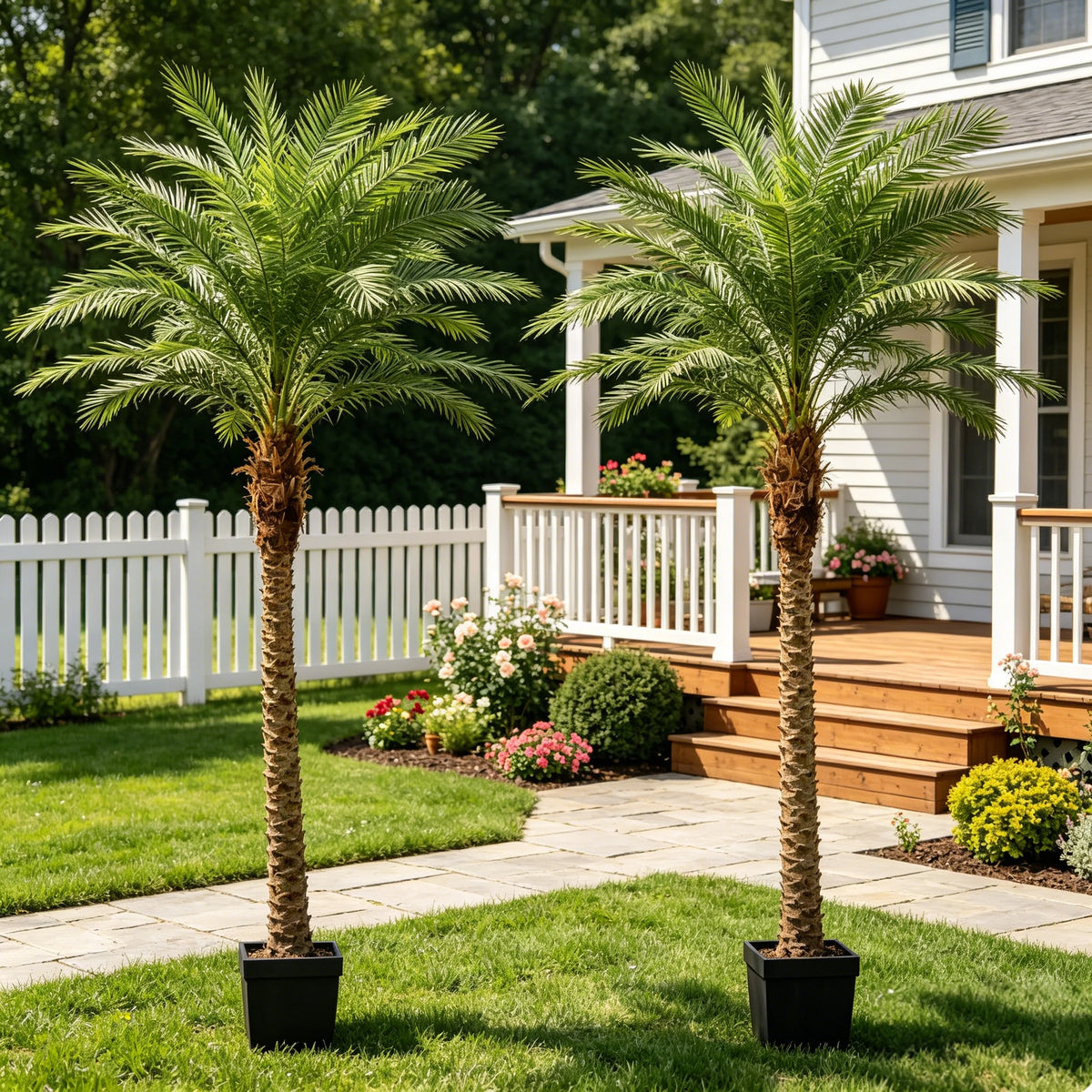 Olitree Artificial Golden Cane Palm Tree For Indoor Outdoor Decor