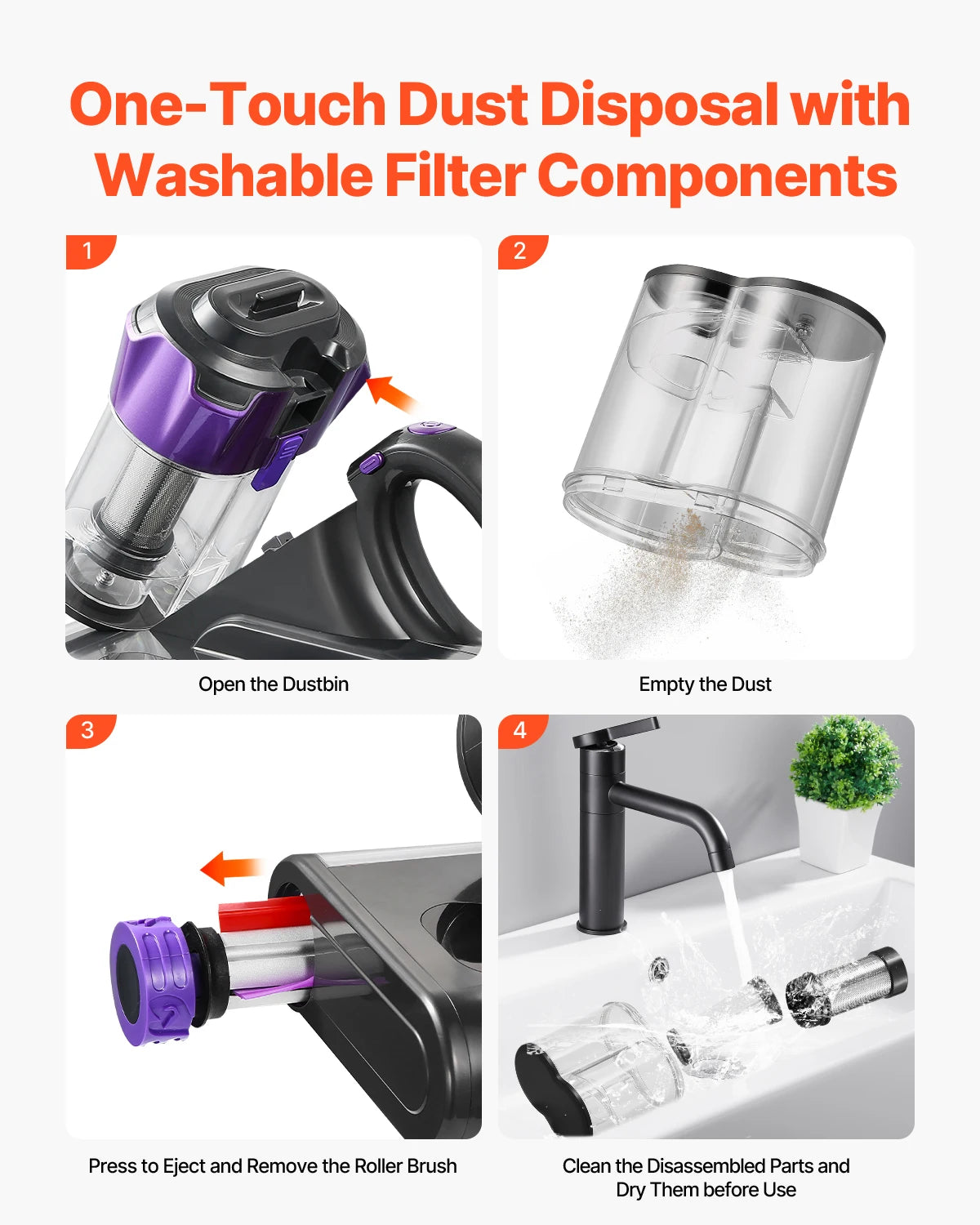Mattress Vacuum Cleaner With HEPA Filter And Powerful Suction