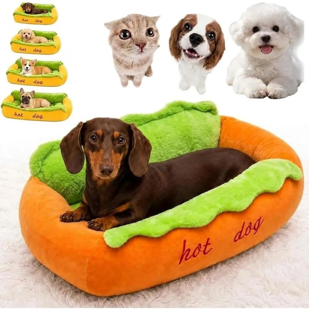Cozy Sausage Pet Bed With Secure Base And Washable Corduroy