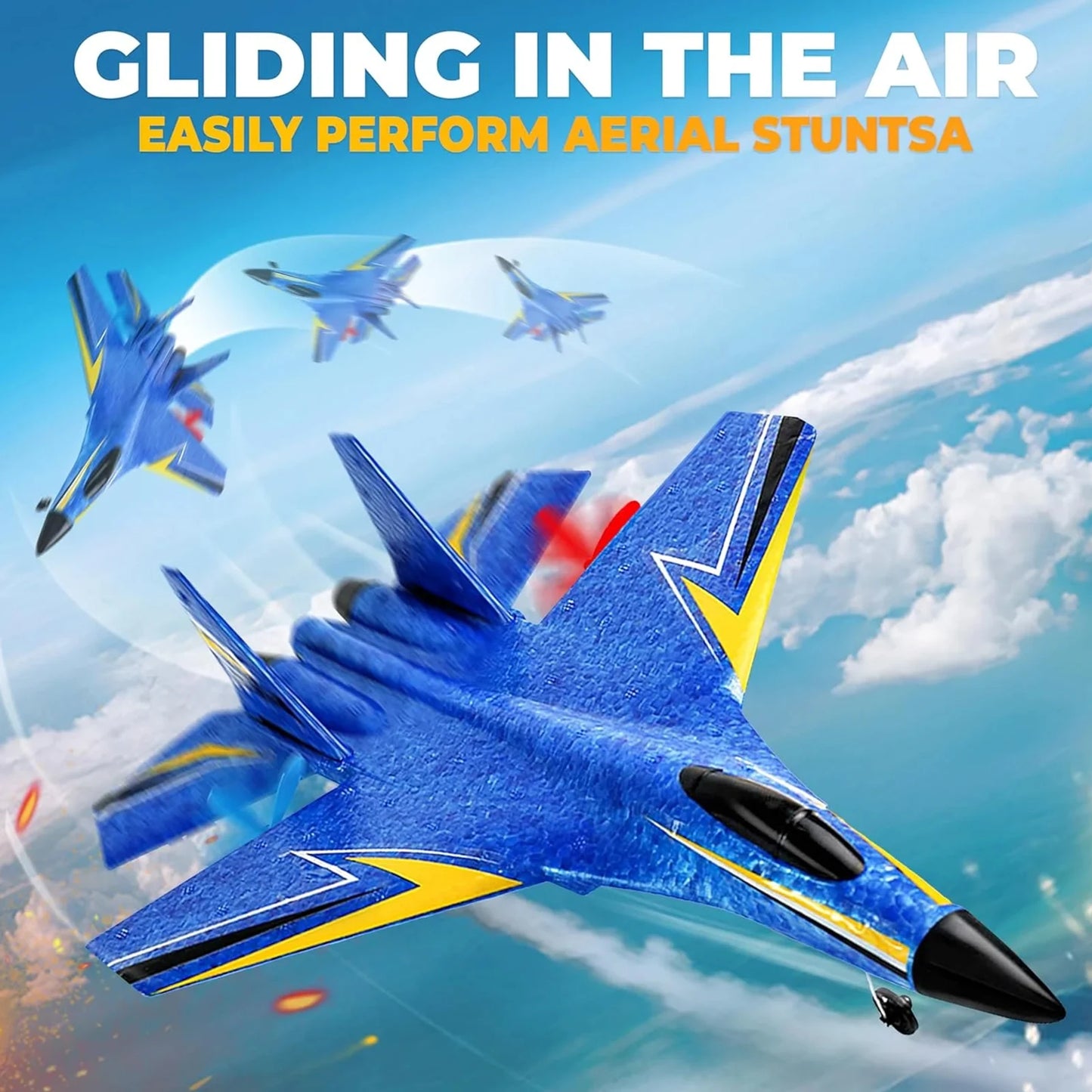 HW33 RC Fighter Jet Toy With 6-Axis Gyroscope Foam Airframe