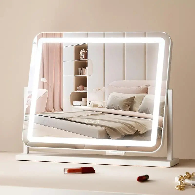 Lighted Vanity Mirror With Three Color Modes And 5X Magnification