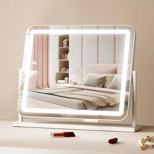Lighted Vanity Mirror With Three Color Modes And 5X Magnification