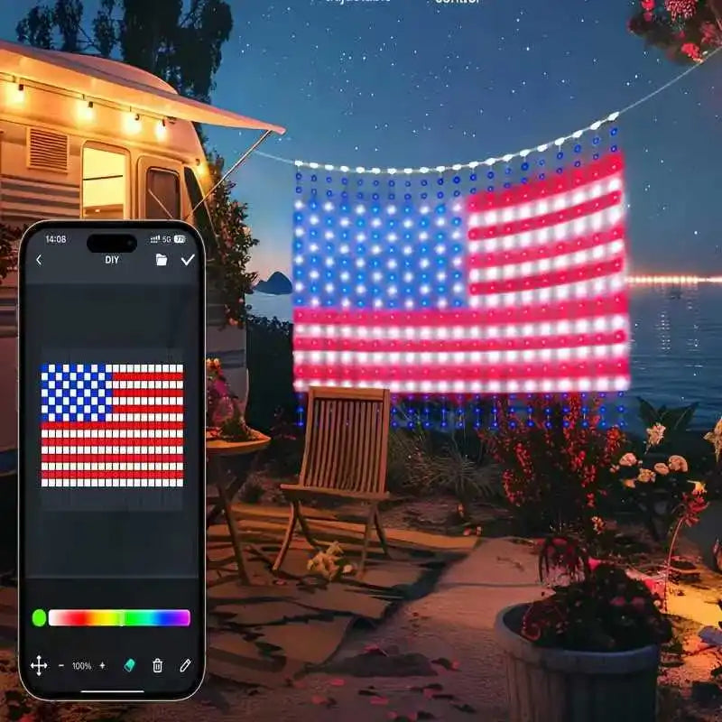 ELEGORRY Smart Music Sync LED Curtain Lights For Home Decor