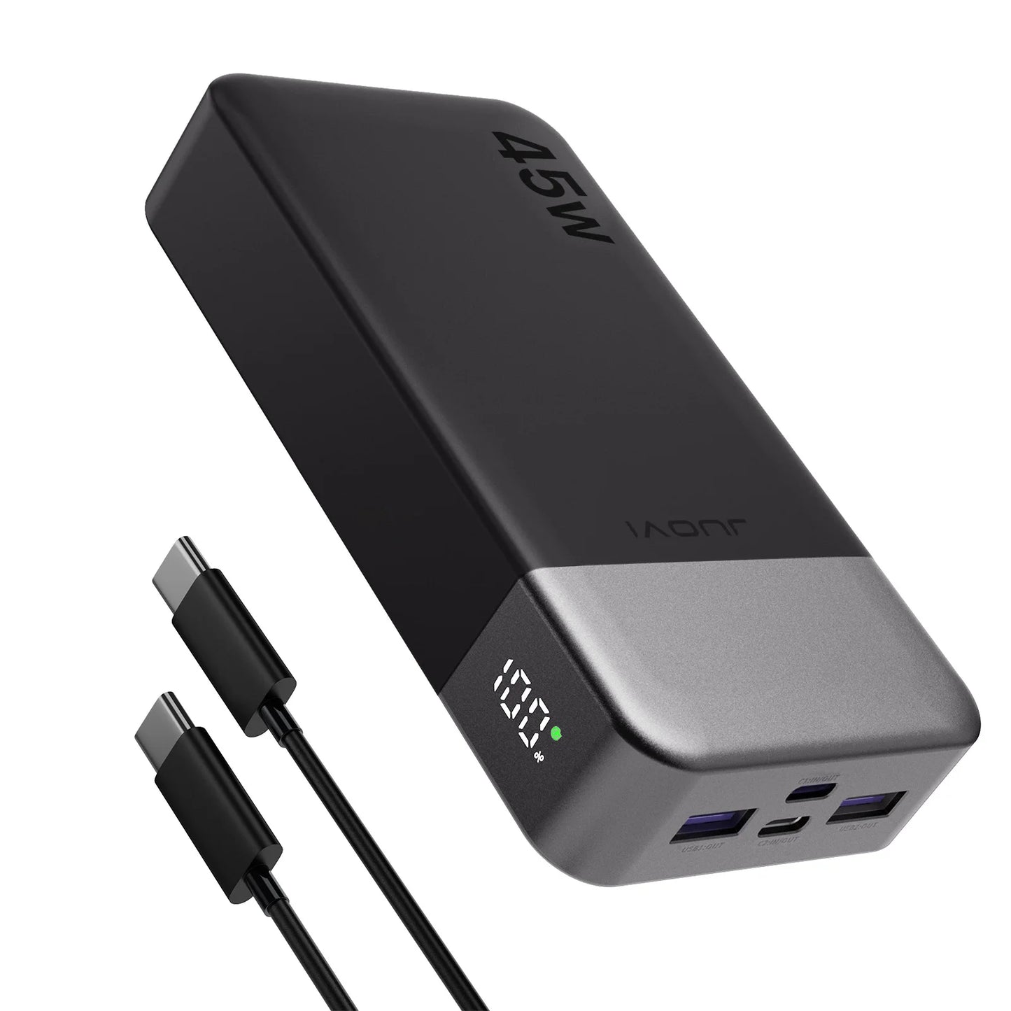 JUOVI Fast Charging Power Bank 45W Portable Charger With LED Display