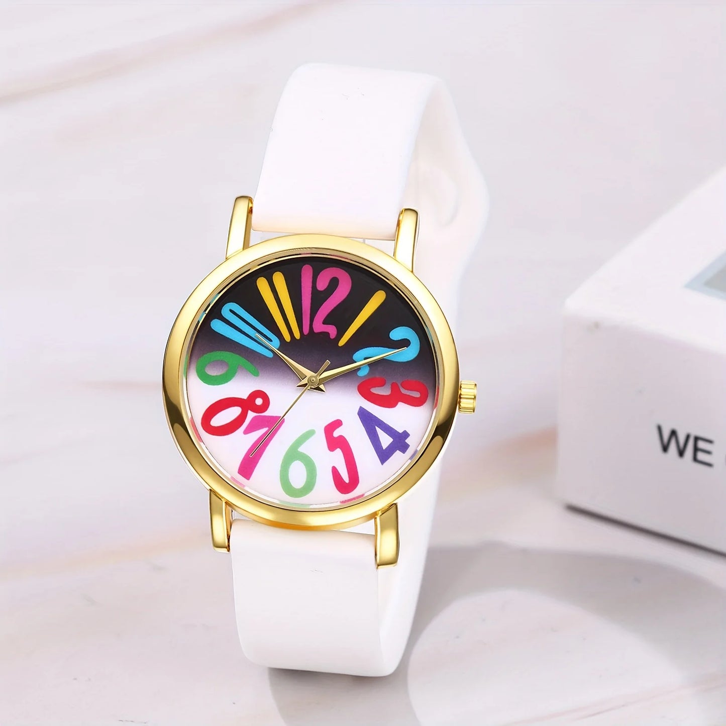 JewelryWe Womens Quartz Digital Watch With Silicone Strap